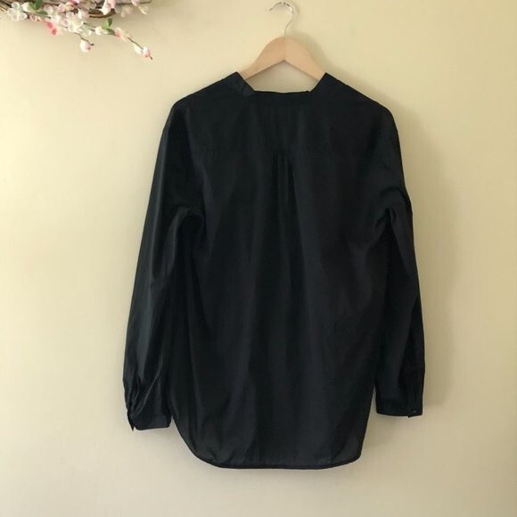 Rag & Bone Blouse Pintuck Wrap Black Size S - Picture 2 of 7